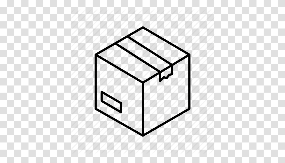 Box Cardboard Closed Isometric Moving Scotch Tape Icon, Furniture, Tabletop, Plot, Diagram Transparent Png