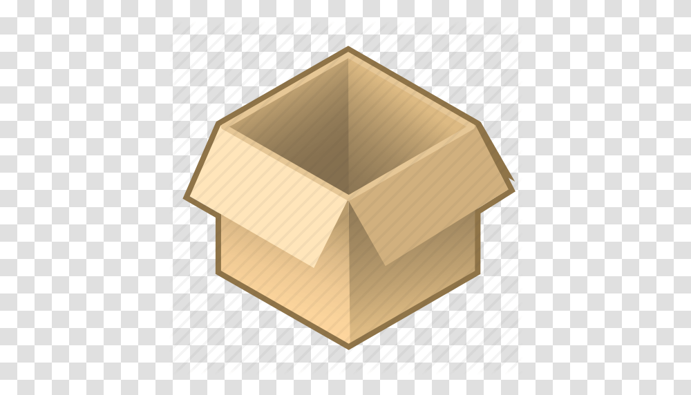 Box Cardboard Cube Empty Open Pack Packing Icon, Carton Transparent Png