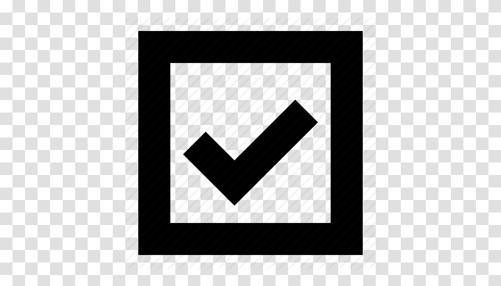 Box Check Mark Sign Icon, Weapon, Weaponry Transparent Png
