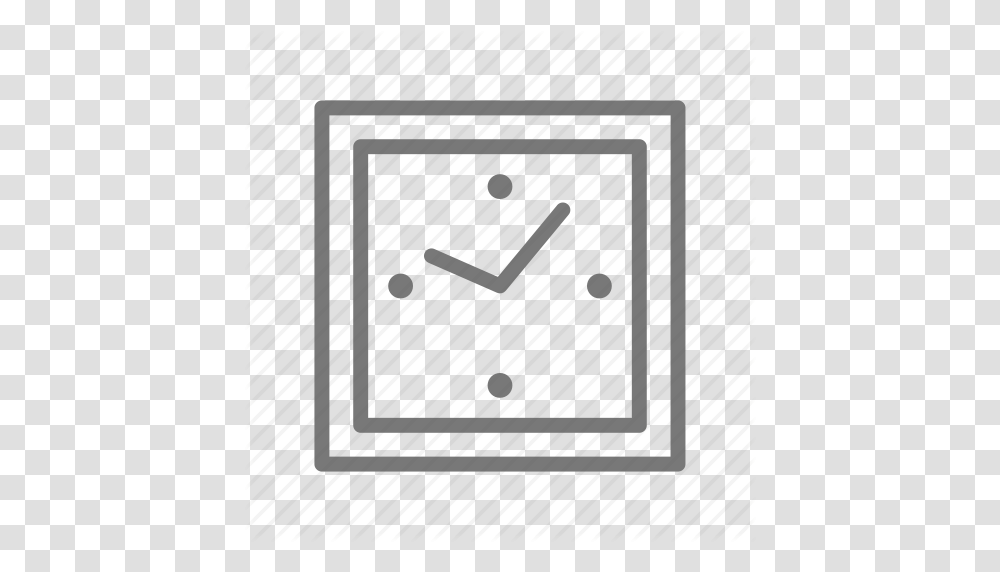 Box Clock Hands Home Time Icon, Wall Clock, Analog Clock Transparent Png