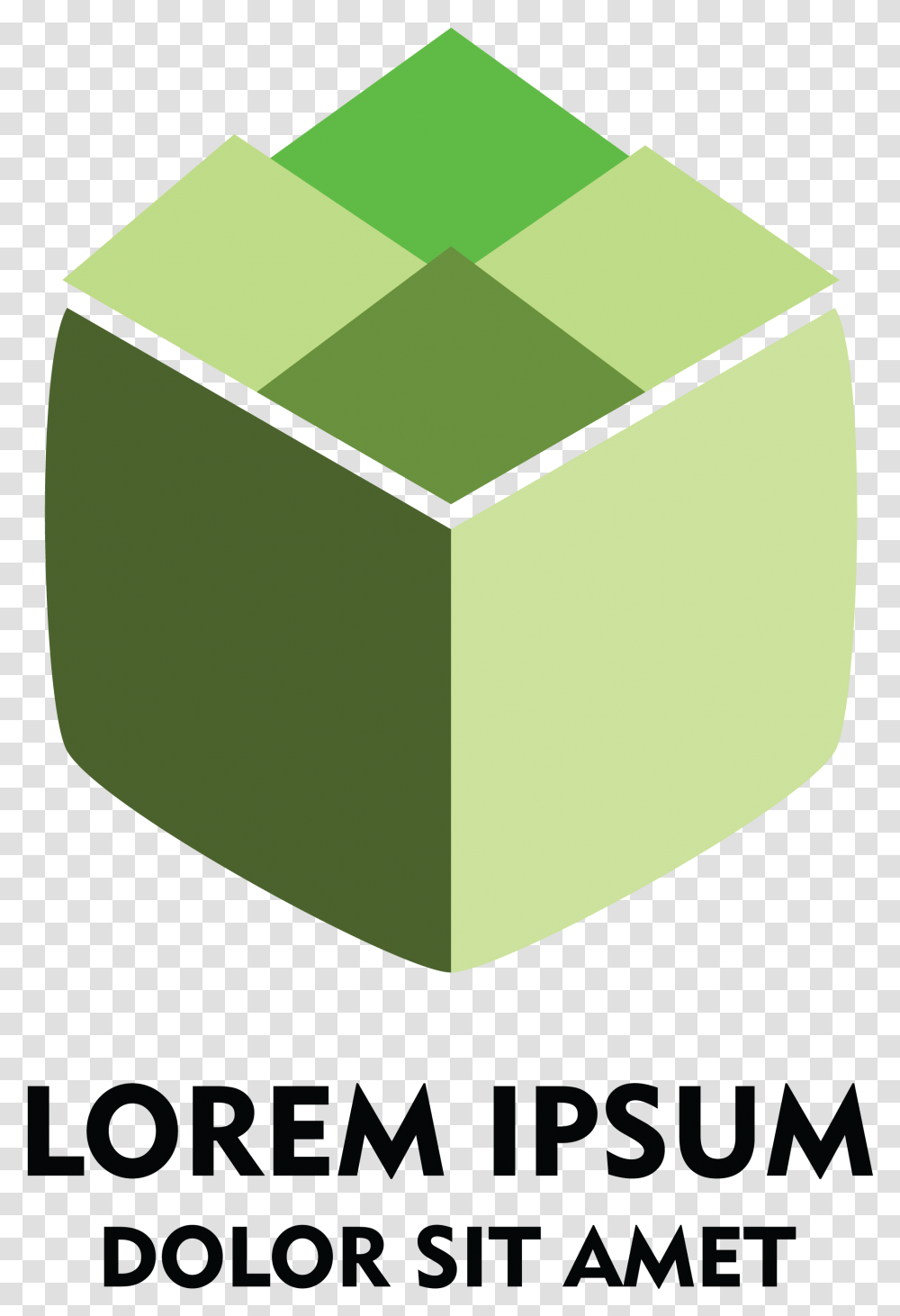 Box Company Logo Vector Graphic Design, Green, Recycling Symbol, Rubix Cube Transparent Png