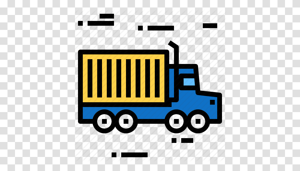 Box Container Deliver Truck Icon, Vehicle, Transportation, Wheel, Train Transparent Png