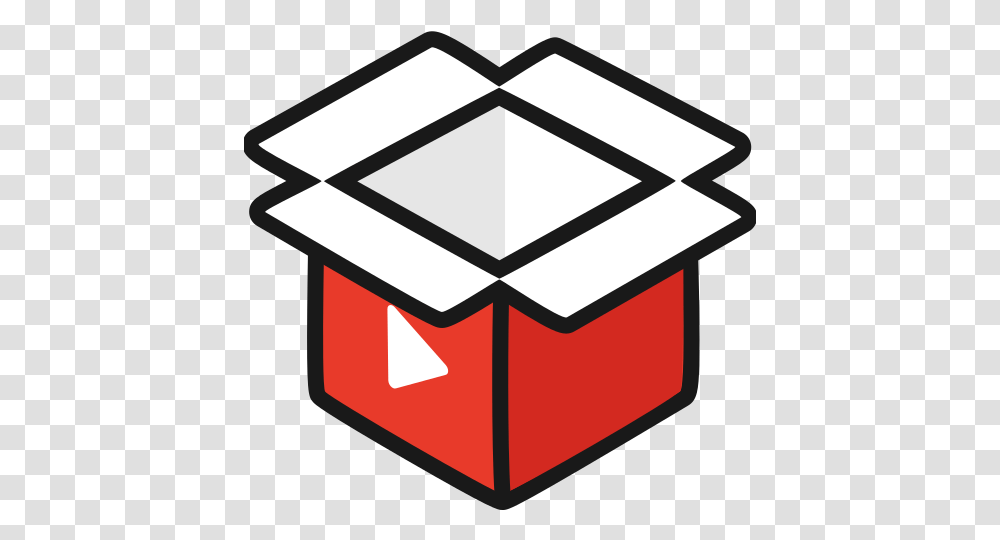 Box Empty Play Button Video Free Icon Of Youtuber Empty Box Icon, Label, Text, Rug, Rubix Cube Transparent Png