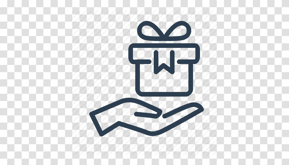 Box Gift Giveaway Hand Package Present Surprise Icon, Chair, Alphabet Transparent Png