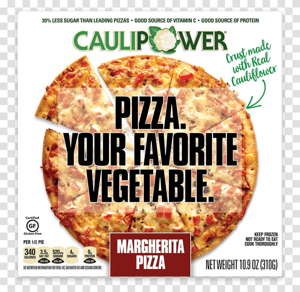 Box Of Frozen Caulipower Margherita Pizza Made With Caulipower Pizza, Flyer, Poster, Paper, Advertisement Transparent Png