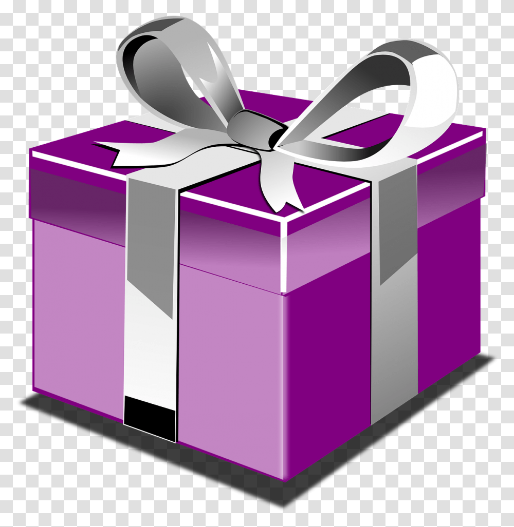 Box Present Purple Free Vector Graphic On Pixabay Birthday Present Background, Gift Transparent Png