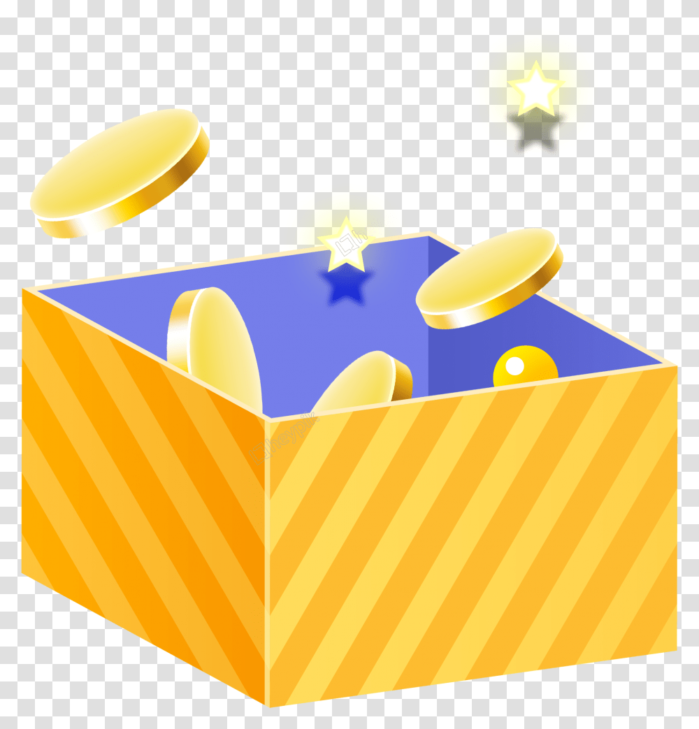 Box Vector Clipart Download Golden Box Cartoon, Food, Peeps, Treasure Transparent Png