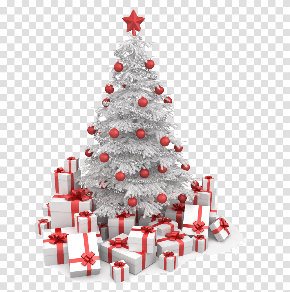Box White Tree Christmas Gift Free Clipart Hd Clipart Christmas Tree Amp Gifts, Plant, Ornament, Star Symbol Transparent Png