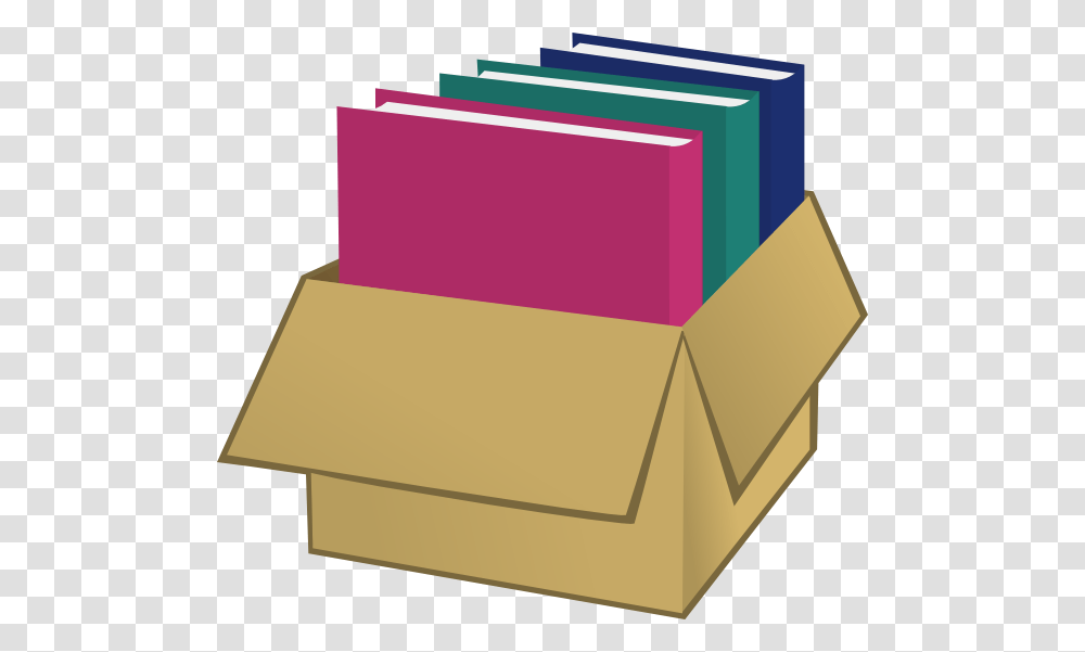 Box With Folders Clip Art, Cardboard, Carton Transparent Png