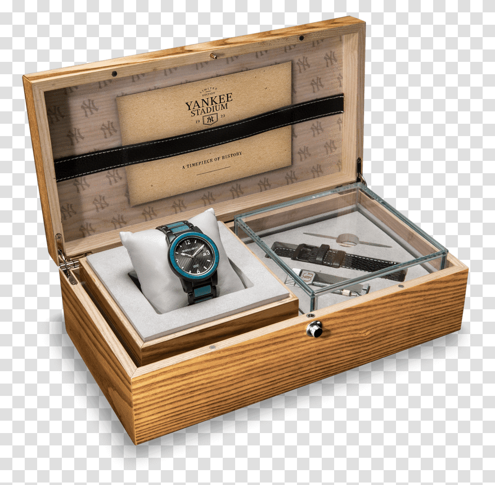 Box, Wristwatch, Wood, Long Sleeve Transparent Png
