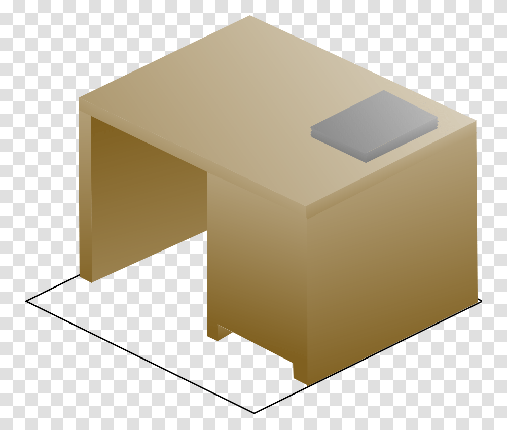 Boxanglecoffee Table Isometrico De Un Escritorio, Cardboard, Mailbox, Letterbox, Carton Transparent Png