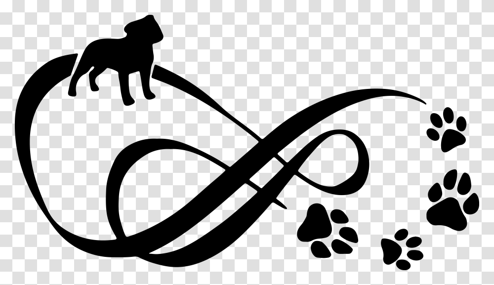 Boxer Dog Paw Print Infinity Sign Tattoo Dog, Logo, Trademark Transparent Png