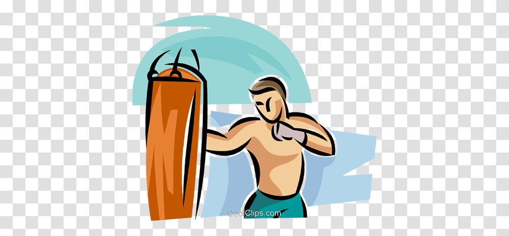Boxer Hitting Heavy Bag Royalty Free Vector Clip Art Illustration, Bomb, Weapon, Weaponry, Dynamite Transparent Png