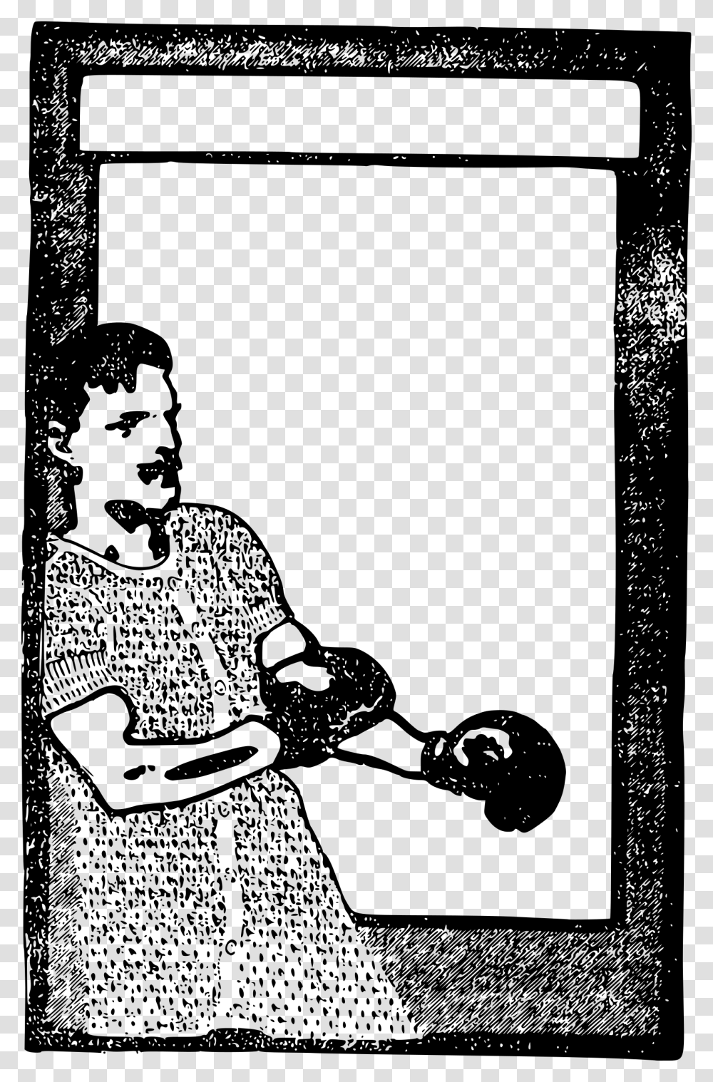 Boxer Man Frame Clip Arts Illustration, Gray, World Of Warcraft Transparent Png