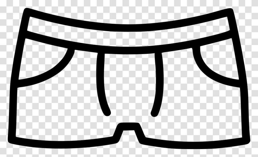 Boxers Shorts Cartoon Black And White, Goggles, Accessories, Accessory, Stencil Transparent Png