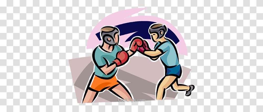 Boxers Sparring Royalty Free Vector Clip Art Illustration, Sport, Sports, Hand, Boxing Transparent Png