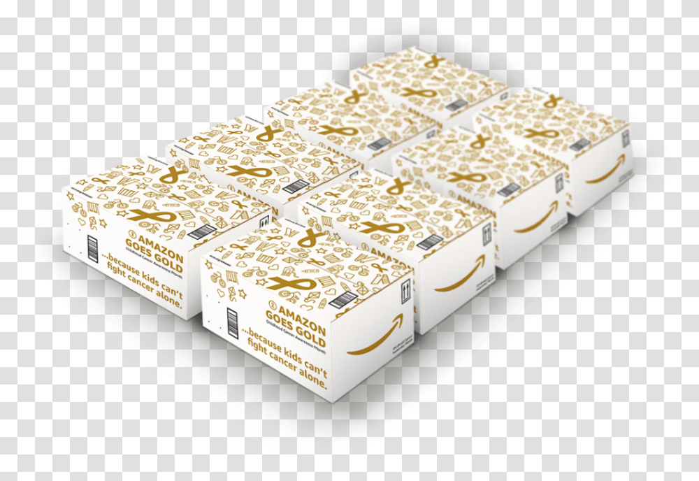 Boxes Amazon Go Gold, Word, Alphabet, Birthday Cake Transparent Png