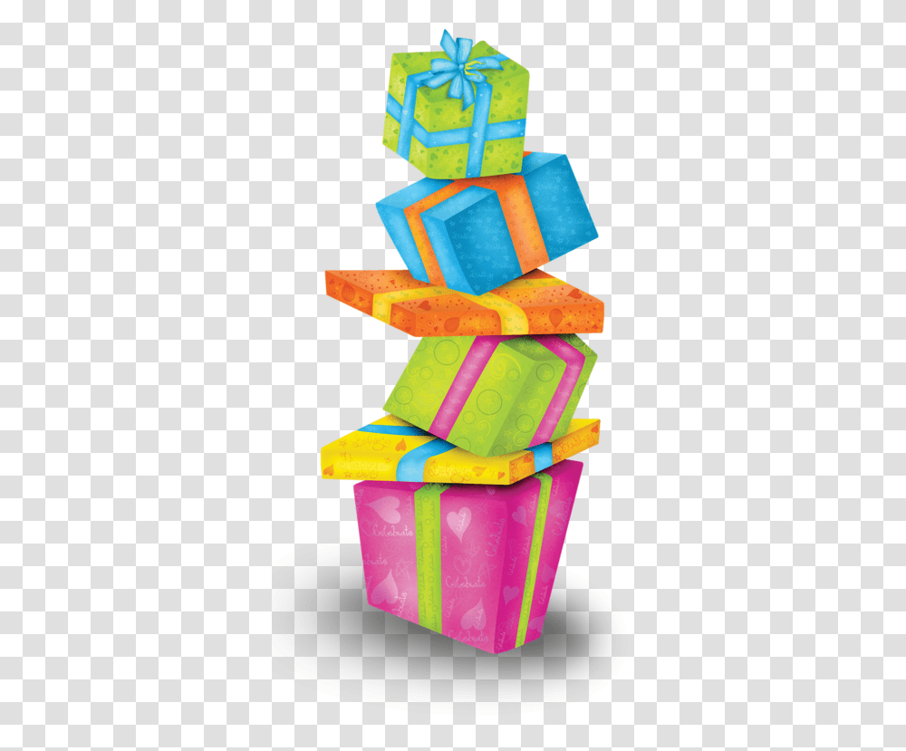 Boxes Gifts Birthday Party Clipart Clips Gift Happy Birthday Gift, Toy, Origami, Paper Transparent Png