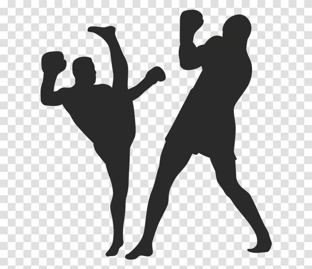 Boxing Download Kickboxing Vetor, Silhouette, Person, Hand, Stencil Transparent Png