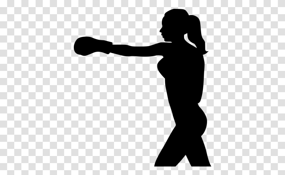 Boxing Girl Silhouette, Gray, World Of Warcraft Transparent Png