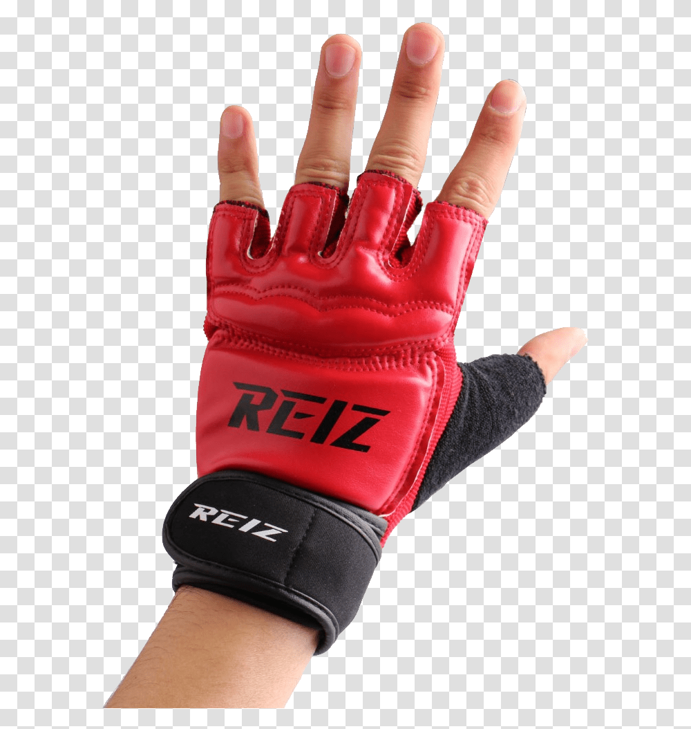 Boxing Glove Image Gloves Mma Gear Red Fingerless Punching Gloves, Clothing, Apparel, Person, Human Transparent Png