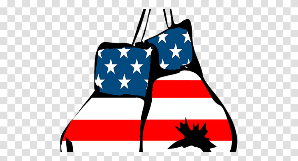 Boxing Gloves Clipart American Flag Border Between France American Flag And Boxing Gloves, Symbol Transparent Png