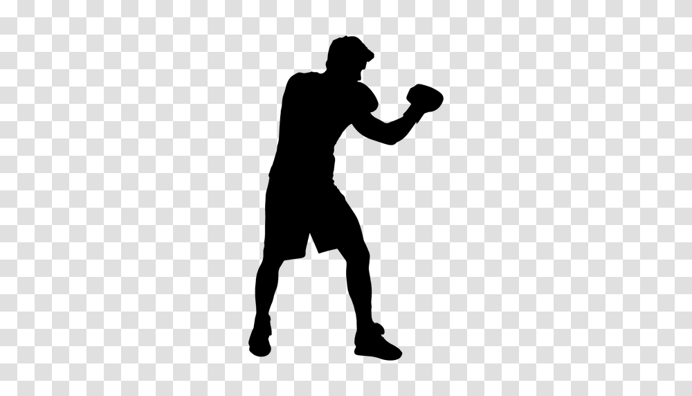 Boxing Player Guard Silhouette, Person, Human, Sport, Sports Transparent Png