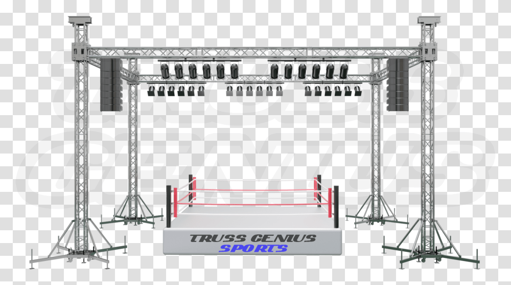 Boxing Ring Truss System Stage Lighting Truss, Interior Design, Construction Crane, Architecture, Building Transparent Png