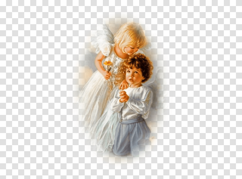 Boy And Girl Angels, Archangel, Person, Human Transparent Png
