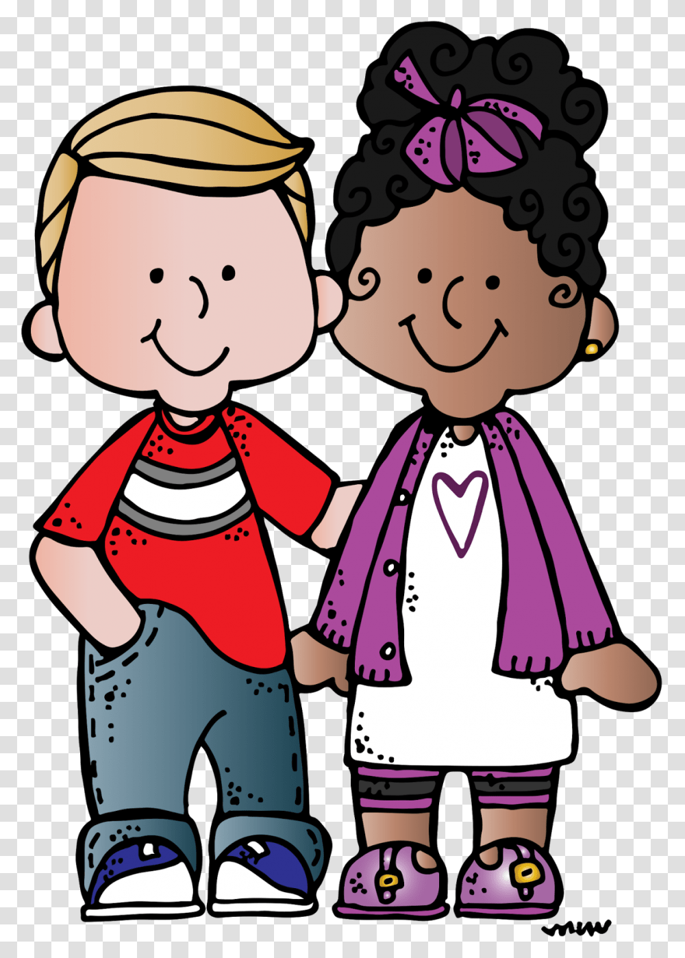 Boy And Girl Friends Clipart, Person, Human, Performer, People Transparent Png