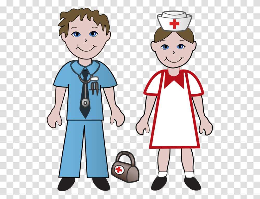 Boy And Girl Nurse Clipart Free Clip Art Images, Person, Human, Poster, Advertisement Transparent Png