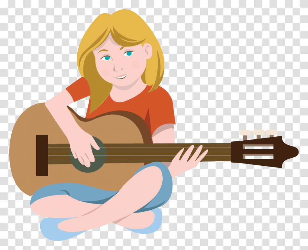 Boy And Girl Playing Guitar Girl Playing Guitar Clipart, Person, Human, Toy, Leisure Activities Transparent Png