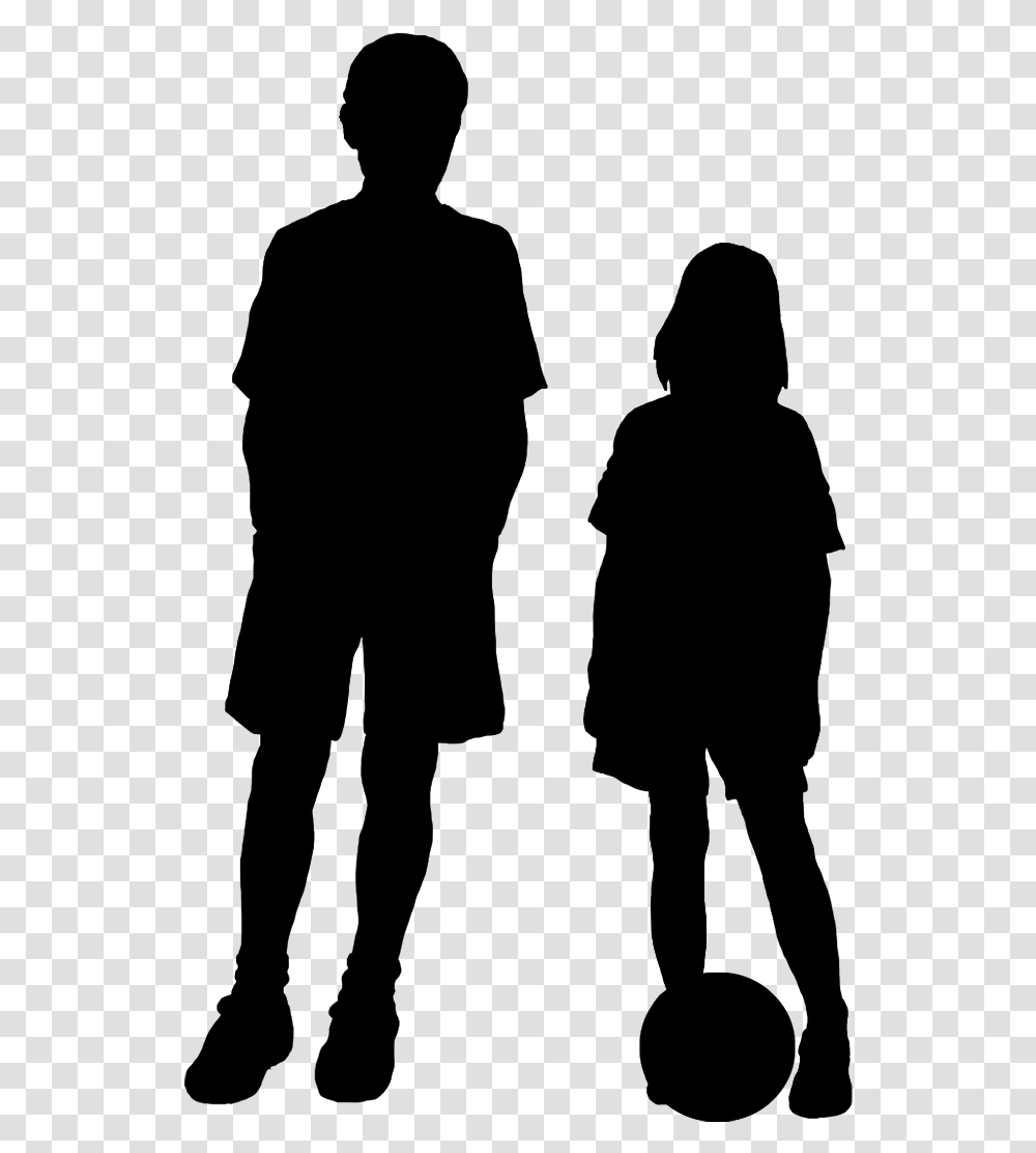 Boy And Girl Silhouette Child Silhouette, Gray, World Of Warcraft Transparent Png