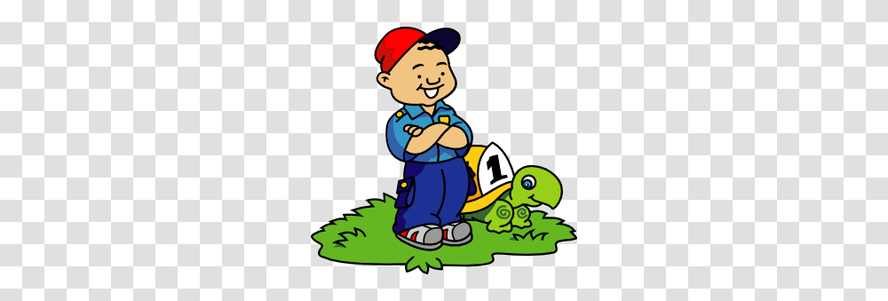 Boy And Turtle Clip Art, Kneeling, Performer, Washing Transparent Png