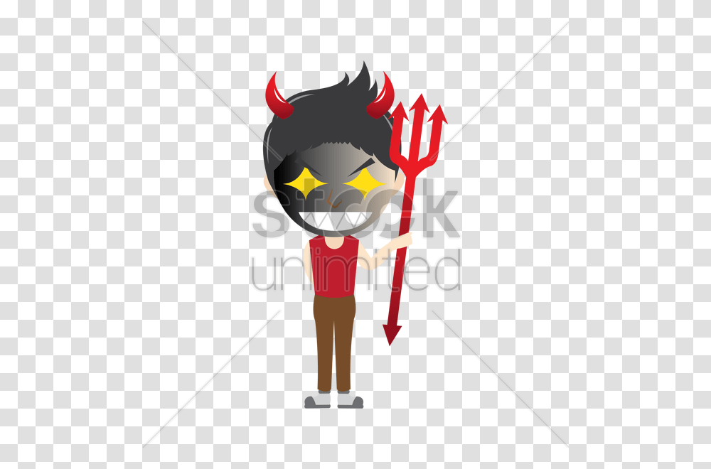 Boy As A Devil Vector Image, Weapon, Bow, Sword Transparent Png