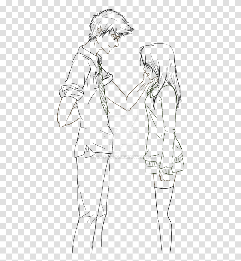 Boy At Getdrawings Com Sketch Boy And Girl, Hand, Outdoors, Animal Transparent Png