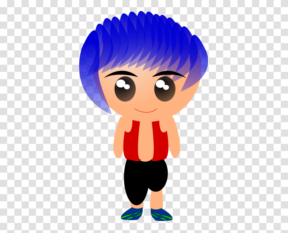 Boy Blue Hair Blue Hair Hairstyle, Face, Shoe, Footwear Transparent Png