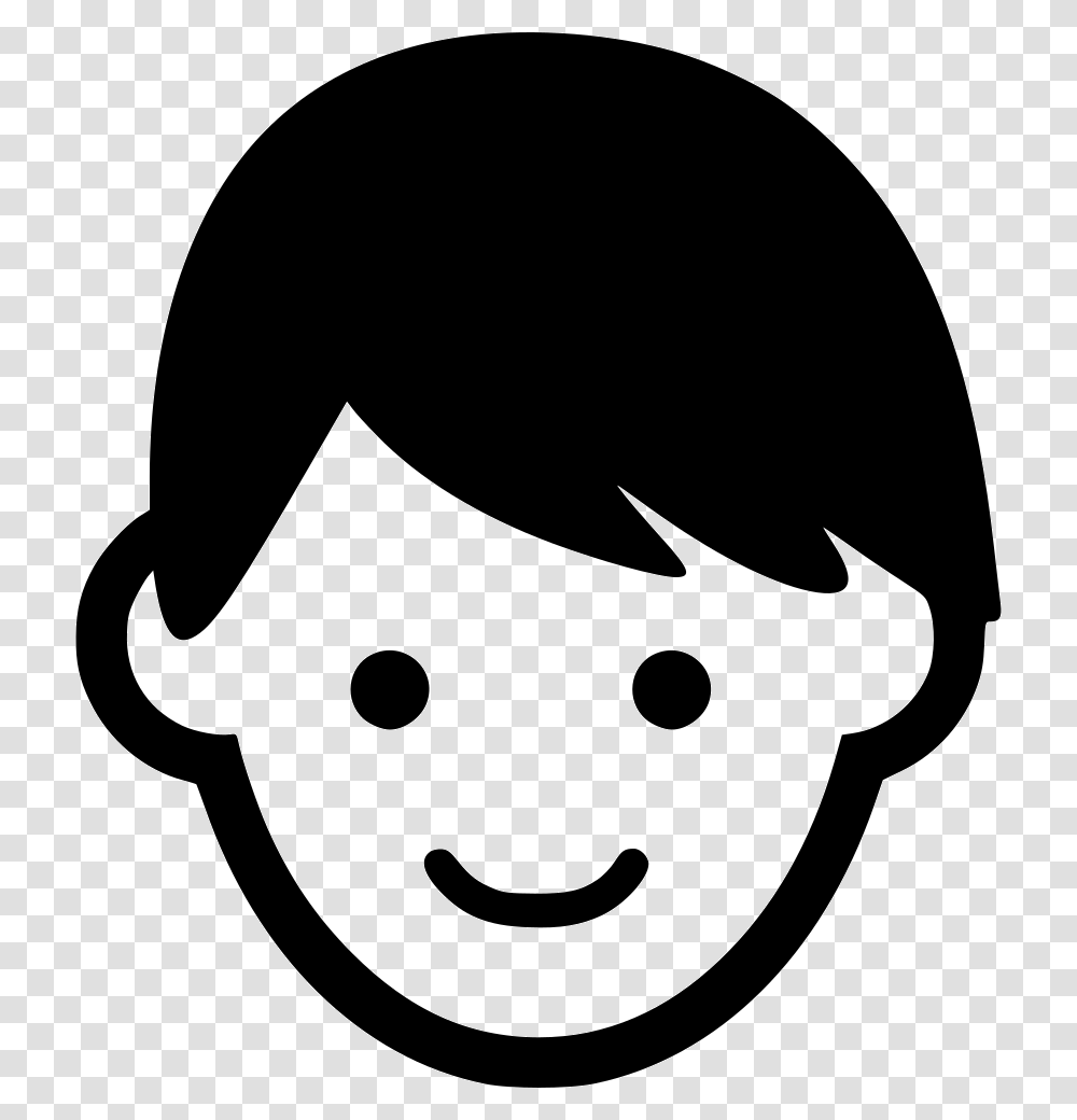 Boy Boy Face Icon, Stencil, Baseball Cap, Hat Transparent Png