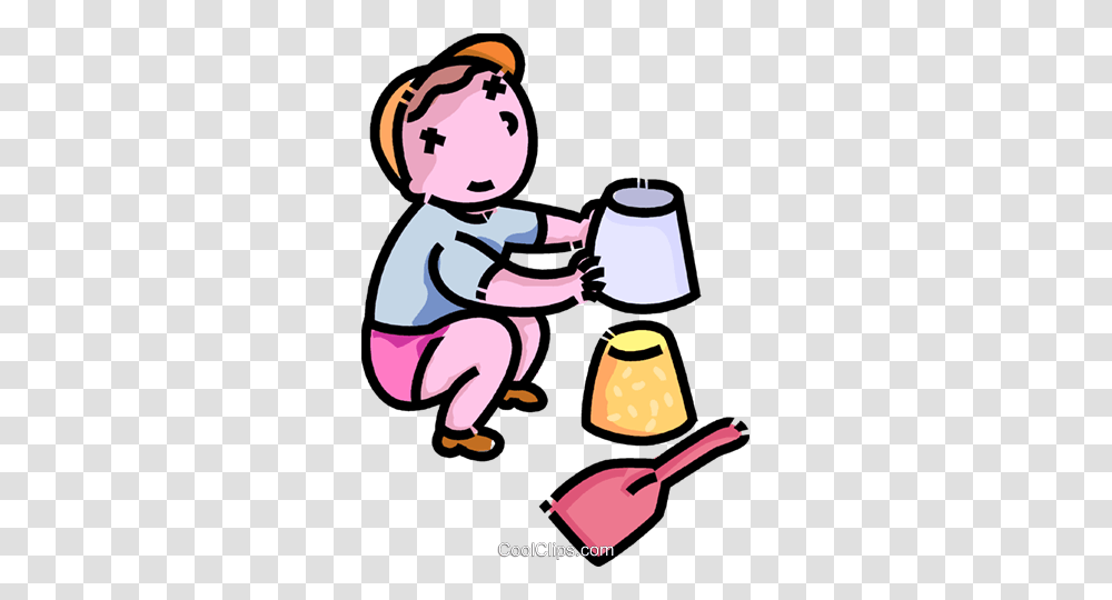 Boy Building A Sand Castle Royalty Free Vector Clip Art, Coffee Cup, Paint Container, Toilet, Bathroom Transparent Png