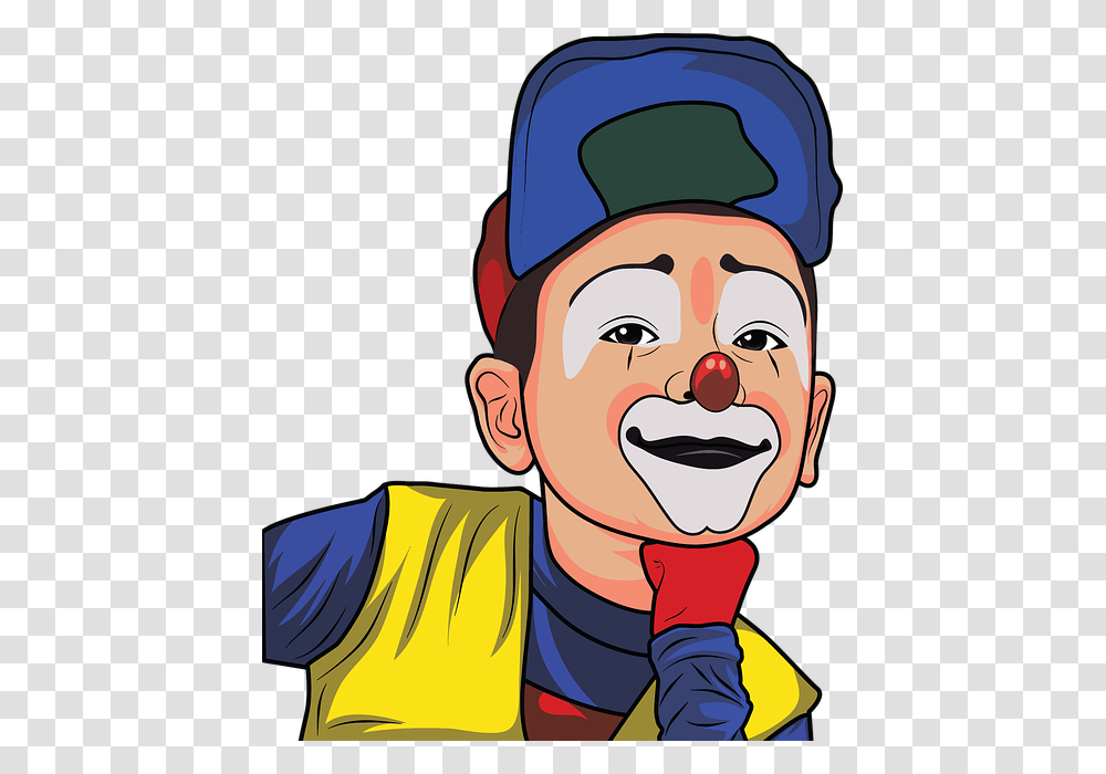 Boy Cartoon Clown Comic Entertainment Funny Human Animasi Muka Badut, Performer, Person, Mime Transparent Png
