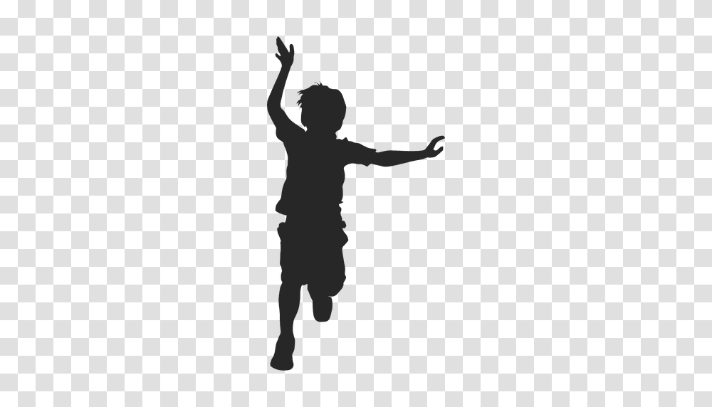Boy Child Running, Silhouette, Person, Hand, Leisure Activities Transparent Png