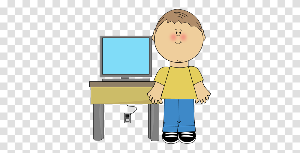 Boy Classroom Computer Technology Expert Clip Art, Standing, Electronics, Screen, Monitor Transparent Png