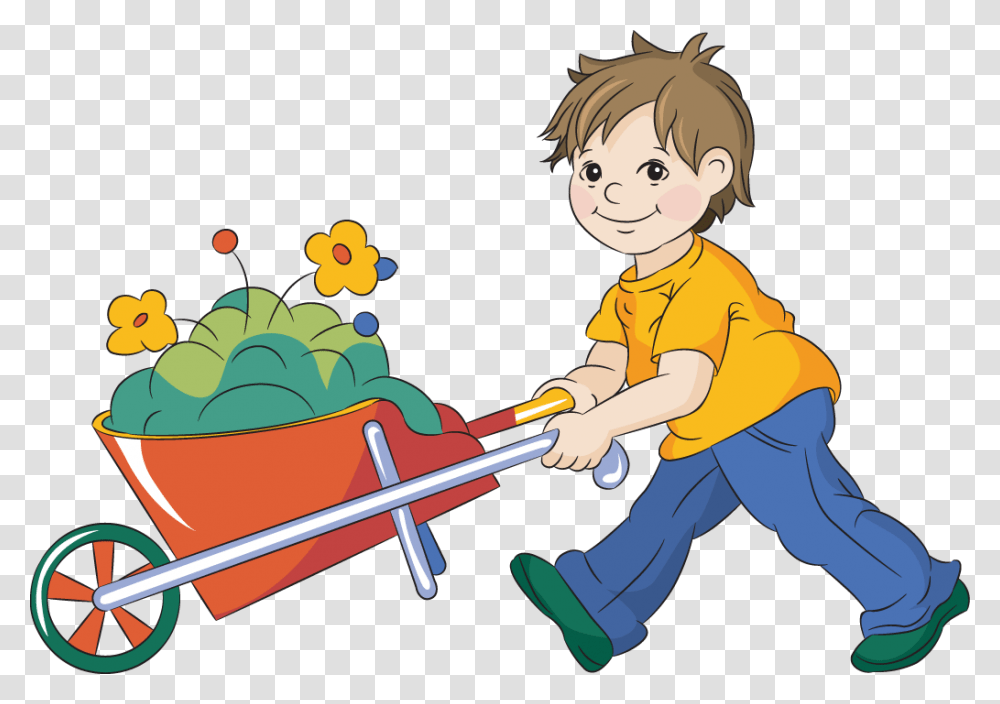 Boy Clipart Gardening, Person, Human, Comics, Book Transparent Png