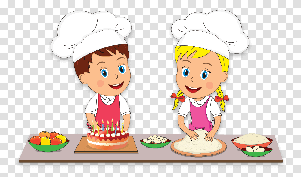 Boy Cooking Clipart, Person, Human, Birthday Cake, Dessert Transparent Png