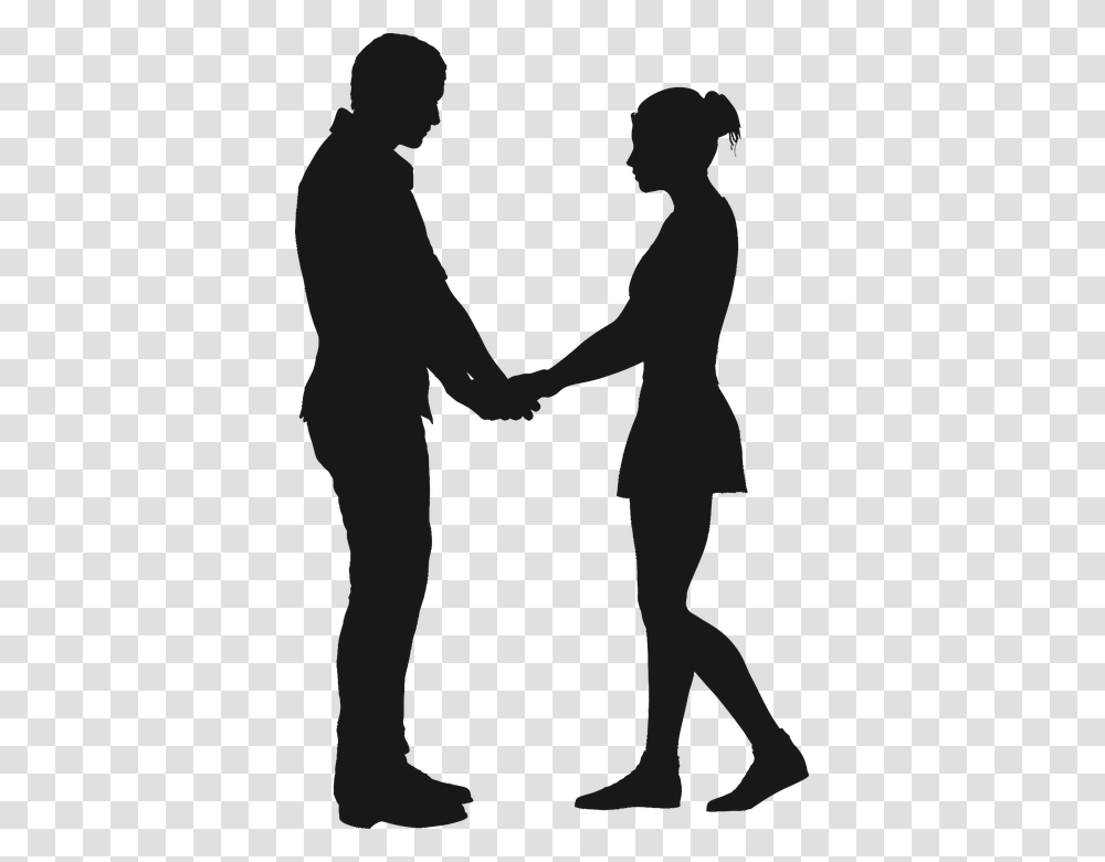 Boy Couple Female Girl Love Male Man Girl And Boy Silhouette Holding Hands, Person, Leisure Activities, Dance Pose Transparent Png