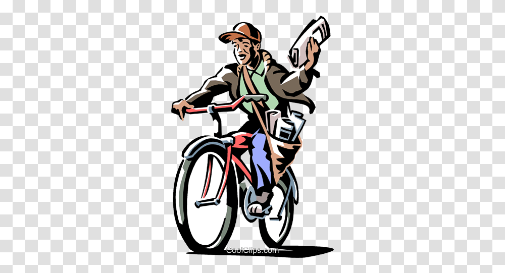 Boy Delivering A Newspaper Images Paper Boy, Bicycle, Vehicle, Transportation, Person Transparent Png