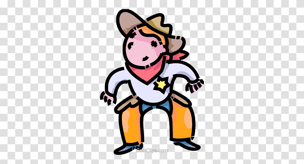 Boy Dressed Up Like A Cowboy Royalty Free Vector Clip Art, Pirate, Elf, Doodle, Drawing Transparent Png