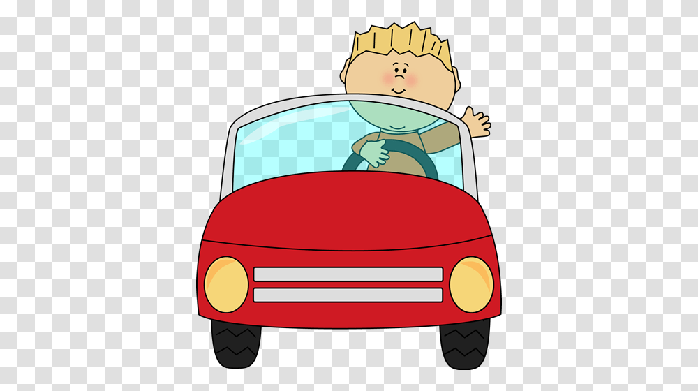 Boy Driving A Car Drawing Kids Clip Art Art, Vehicle, Transportation, Van, Caravan Transparent Png