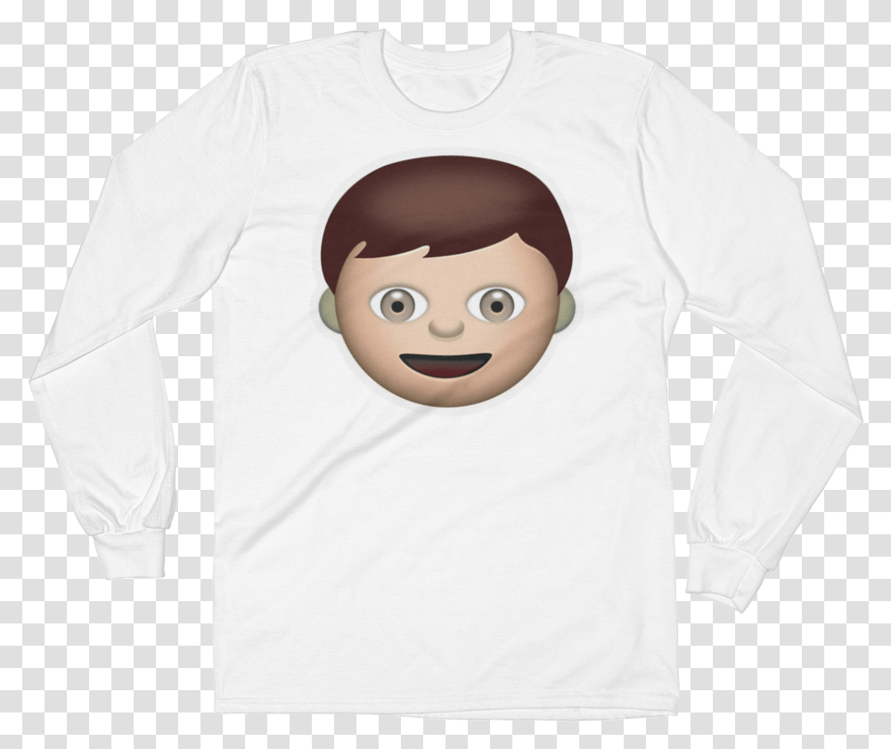 Boy Emoji T Shirts Cartoon, Sleeve, Apparel, Long Sleeve Transparent Png