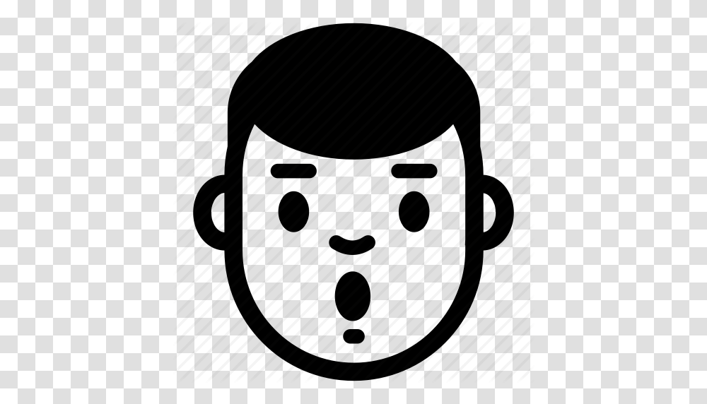 Boy Emotion Face Head Male Surprised Wow Icon, Bucket, Pot Transparent Png